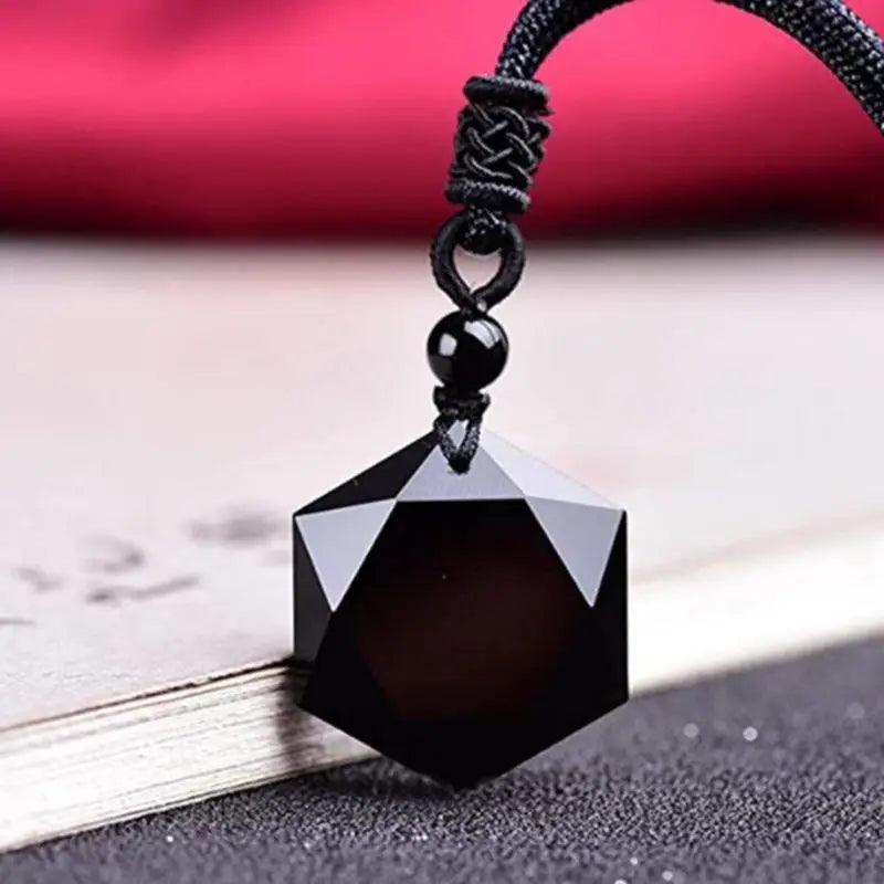 Colar Obsidian Hexagram - Vitalidade Zenith